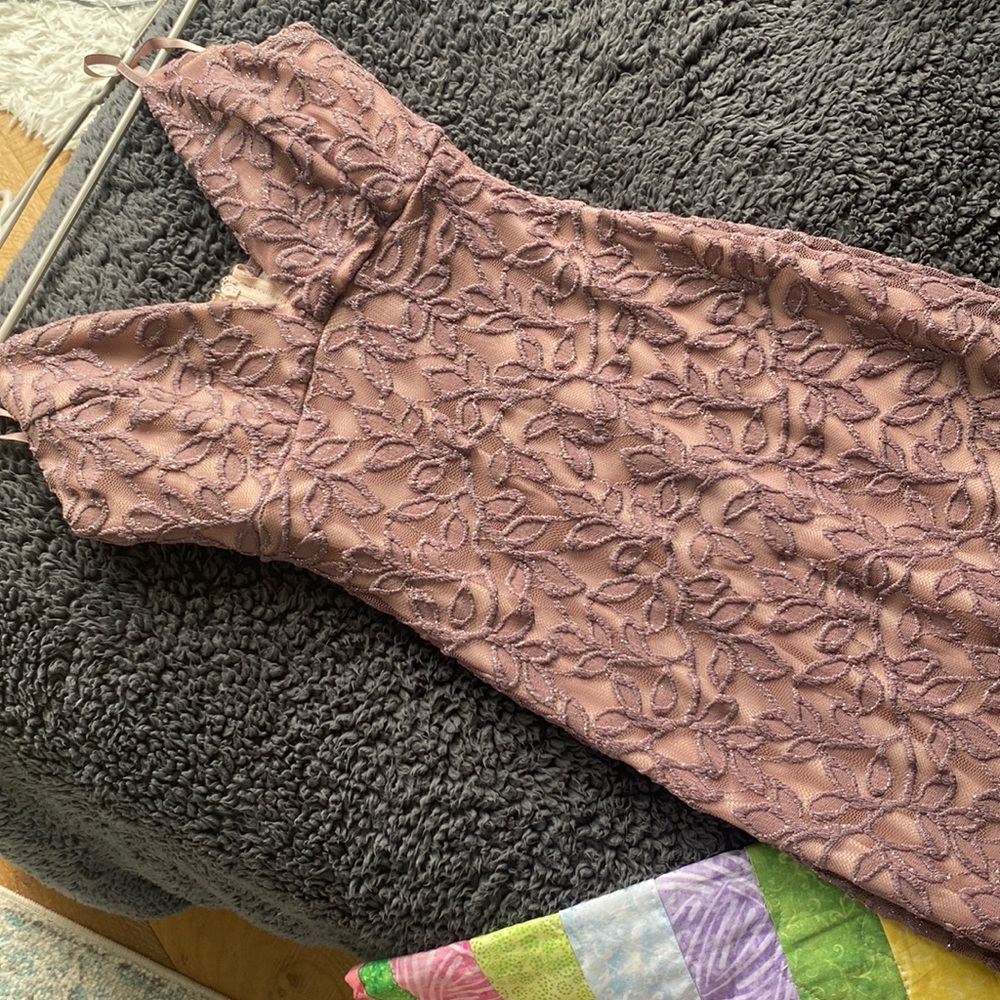 WORN ONCE! Mauve purple long prom dress with low slit! WINDSOR